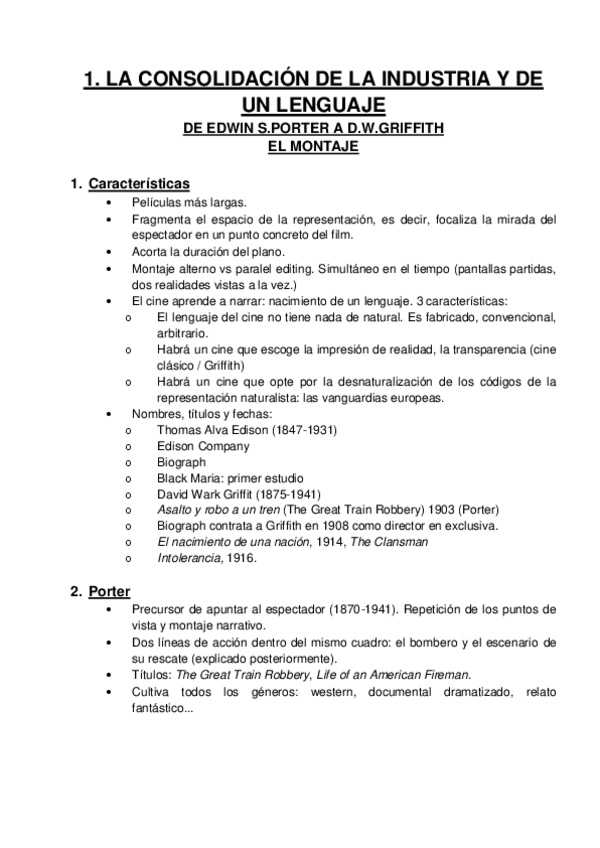 Miniatura del documento 02. La consolidación de la industria y de lenguaje. De Edwin S.Porter a D.W.Griffith. El montaje.pdf