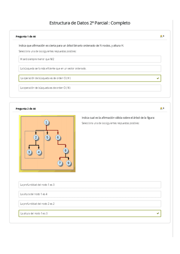 Miniatura del documento Estructura de Datos 2º Parcial _ Completo _ Test.pdf