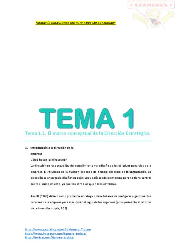 Miniatura del documento APUNTES COMPLETOS DIRECCIÓN ESTRATÉGICA Y POLÍTICA EMPRESARIAL I.pdf