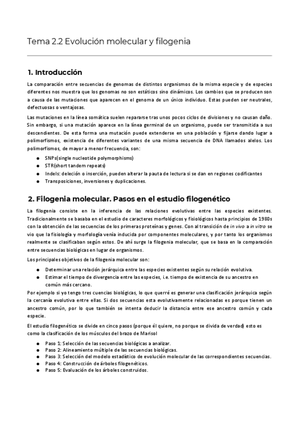 Miniatura del documento Tema 2.2. Evolución molecular y filogenia.pdf