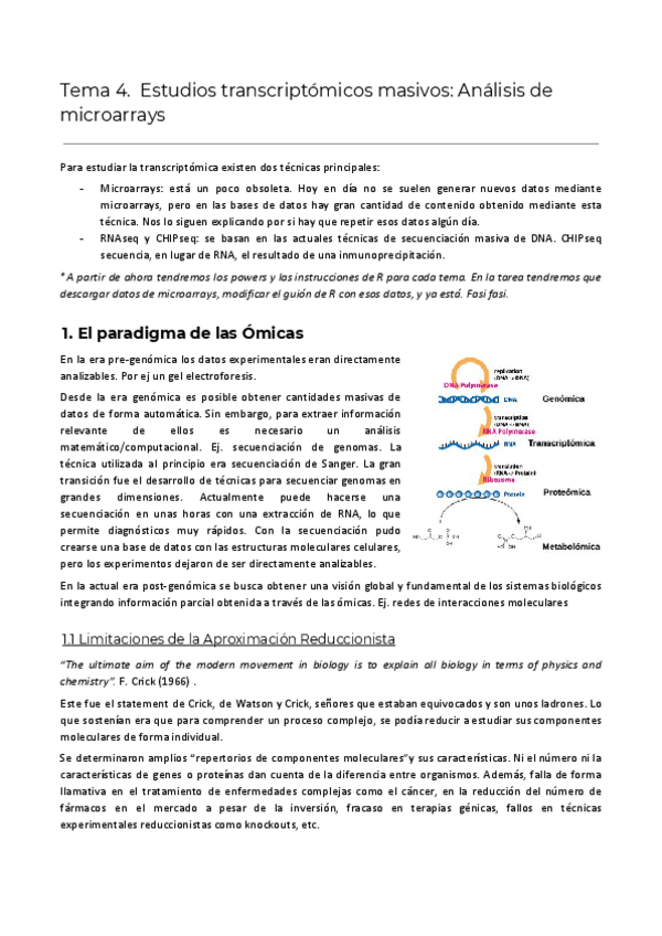 Miniatura del documento Tema 4. Estudios transcriptómicos masivos. Microarray.pdf