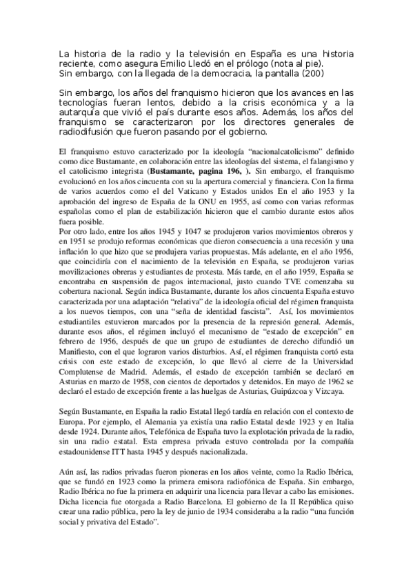 Miniatura del documento La historia de la radio y la televisión en España es una historia reciente.docx