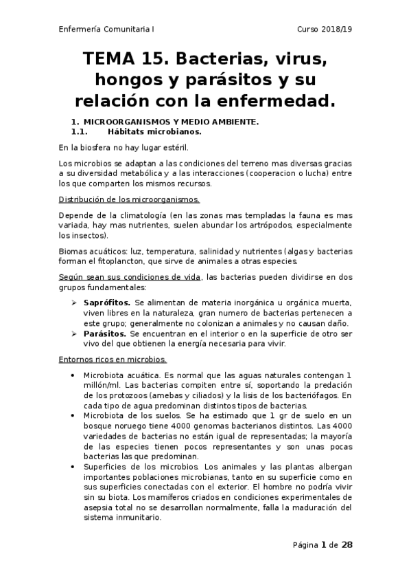 Miniatura del documento Tema 15. Bacterias- virus, hongos y parásitos..docx