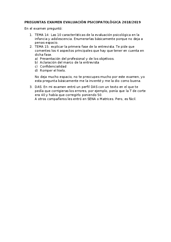 Miniatura del documento PREGUNTAS EXAMEN EVALUACIÓN PSICOPATOLÓGICA 2018.docx