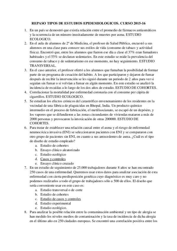 Miniatura del documento REPASO TIPOS DE ESTUDIOS EPIDEMIOLOGICOS CON SOLUCIONES.  CURSO 2015-16 .pdf