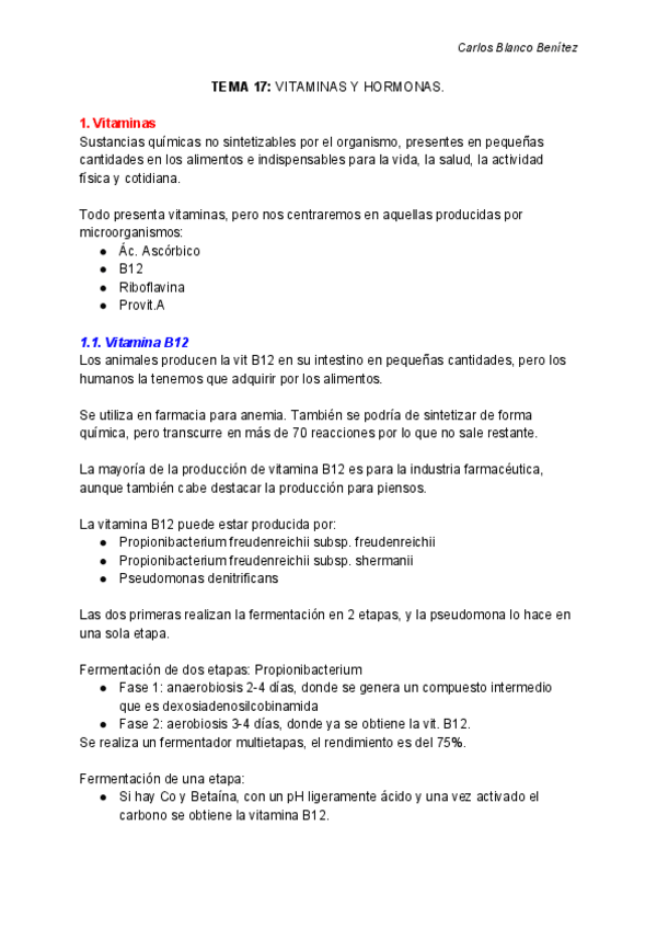 Miniatura del documento BIOTECNOLOGÍA MICROBIANA - Tema 17 - VITAMINAS Y HORMONAS.pdf