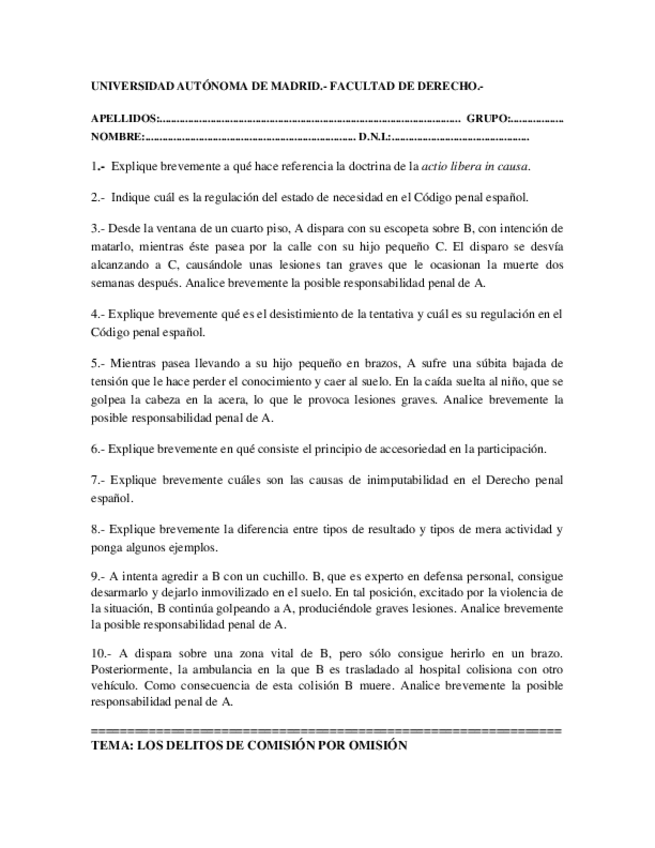 Miniatura del documento Exámenes de Derecho Penal.docx