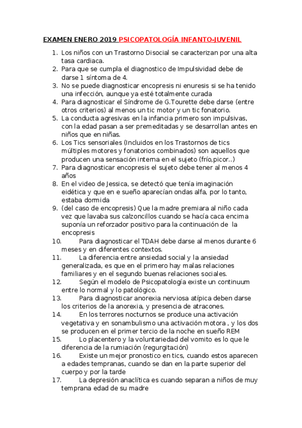 Miniatura del documento EXAMEN ENERO 2019 PSICOPATOLOGÍA INFANTO.docx