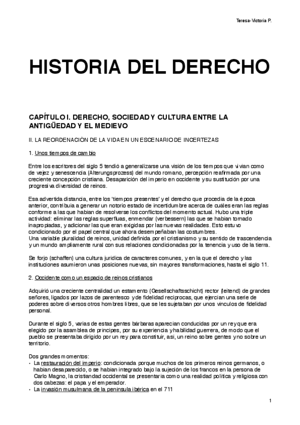 Miniatura del documento Magistrales - Historia del Derecho (Capitulos del Manual - Examen Final) ELENA.pdf