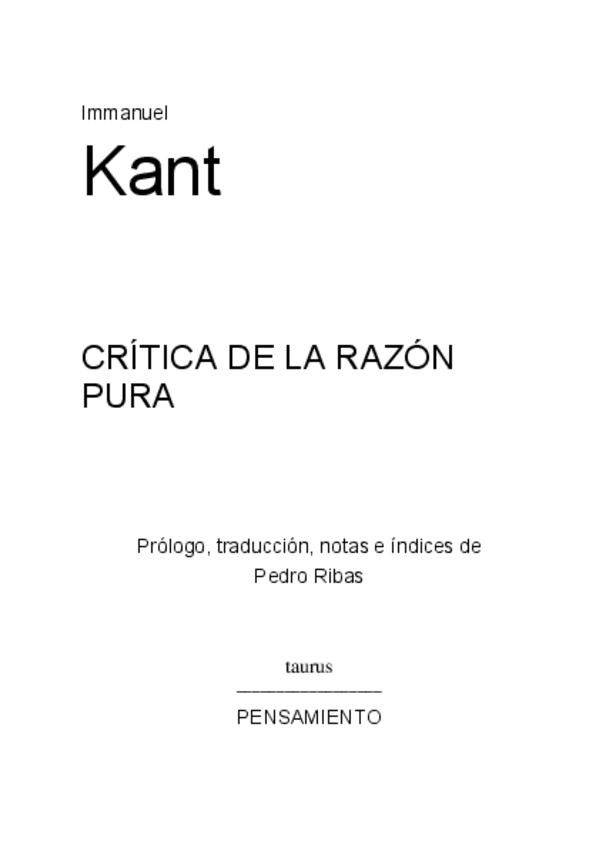 Miniatura del documento KANT - Crítica de la razón pura Introducción I-V.pdf