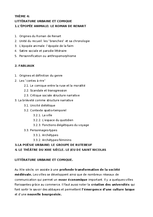 Miniatura del documento T.4 T.5 littérarure urbaine et comique et le théâtre.docx