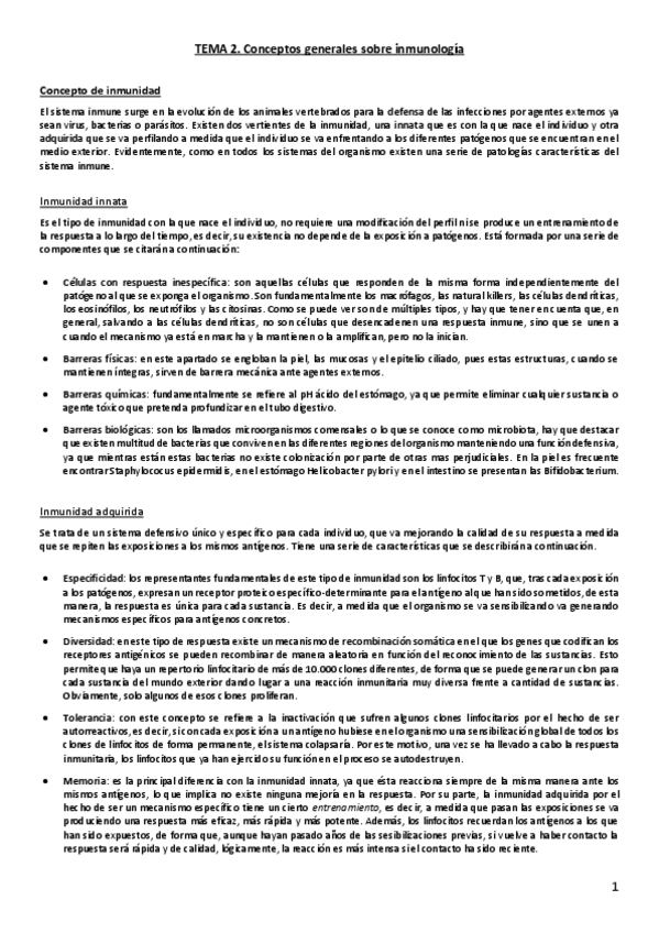 Miniatura del documento Tema 2. Conceptos generales sobre inmunología.pdf