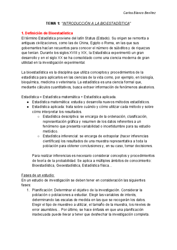 Miniatura del documento Tema 1 - BIOESTADÍSTICA.pdf