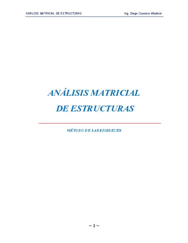 Miniatura del documento ANÁLISIS MATRICIAL DE ESTRUCTURAS POR RIGIDEZ.pdf