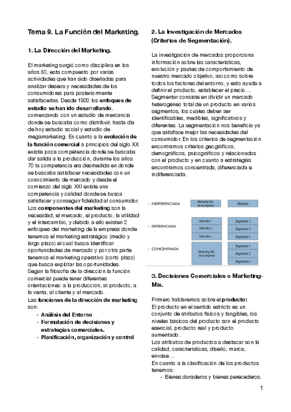 Miniatura del documento Tema 9. La Funcion del Marketing (Apuntes).pdf