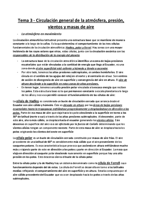 Miniatura del documento Tema 3 - Circulación general de la atmósfera- presión, vientos y masas de aire.pdf