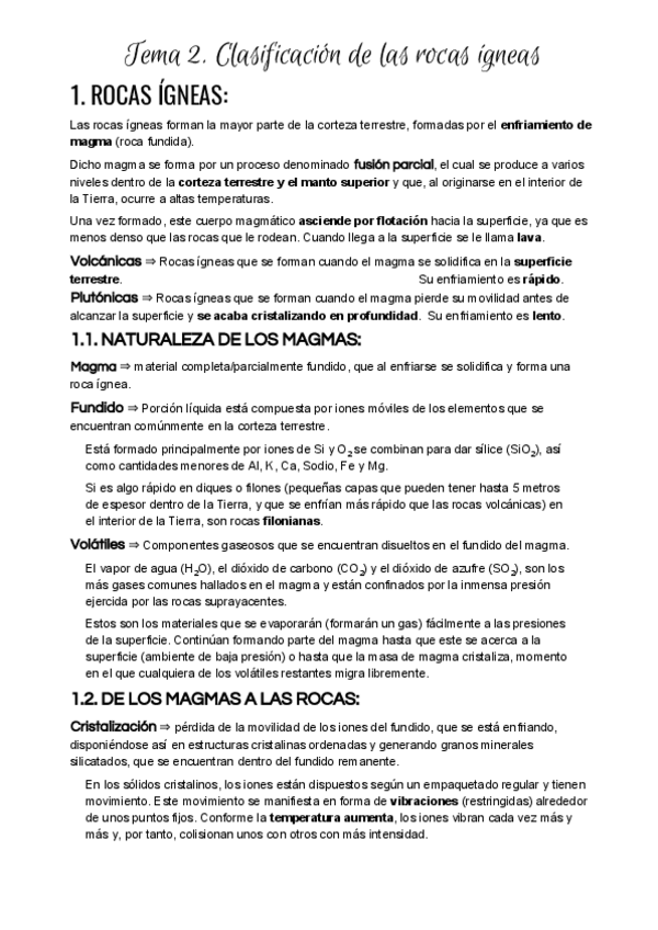 Miniatura del documento Tema 2. Clasificación de las rocas ígneas.pdf