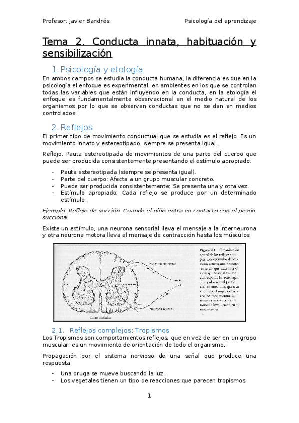 Miniatura del documento Tema 2. Conducta innata- habituación y sensibilización.docx