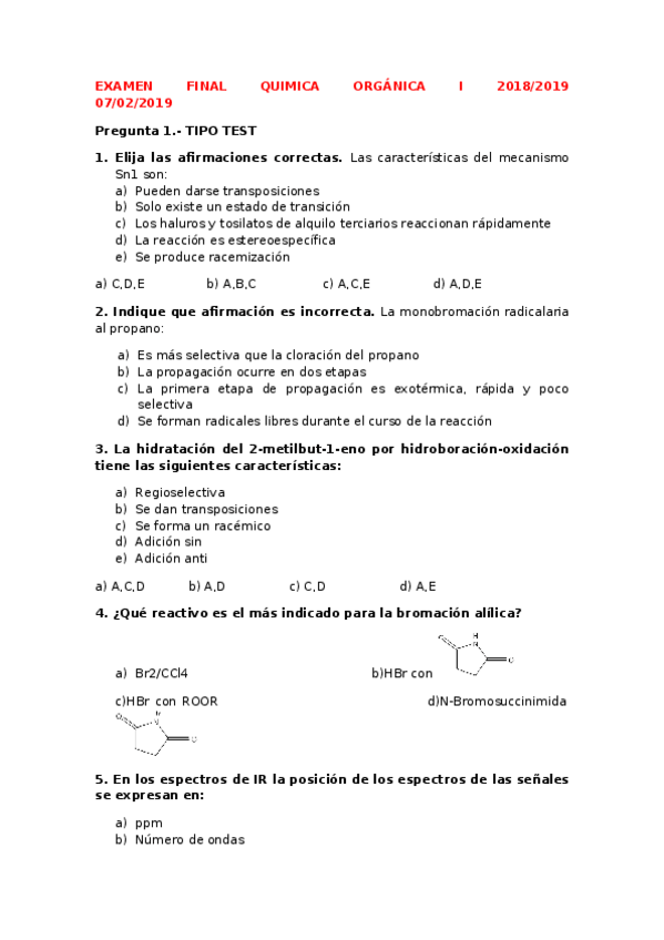 Miniatura del documento EXAMEN FINAL QUIMICA ORGÁNICA I 2018.docx