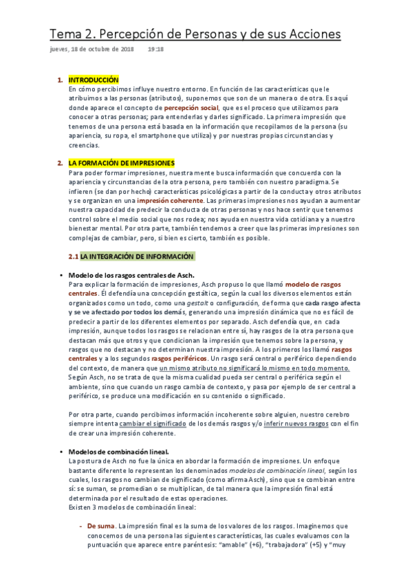 Miniatura del documento PSICOLOGÍA SOCIAL Tema 2. Percepción de Personas y sus Acciones..pdf