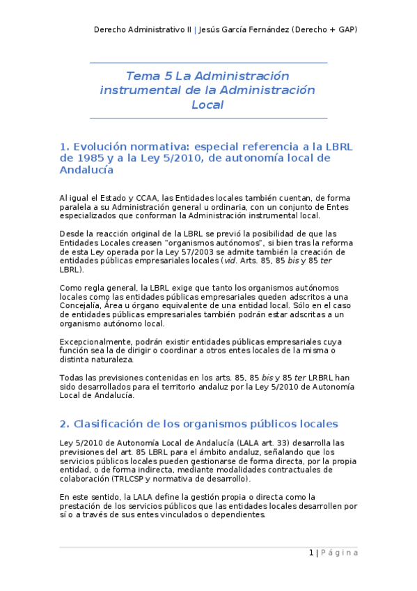 Miniatura del documento Tema 5 La Administración instrumental de la Administración Local.docx