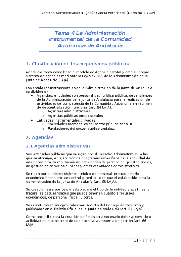Miniatura del documento Tema 4 La Administración instrumental de la Comunidad Autónoma de Andalucía.docx
