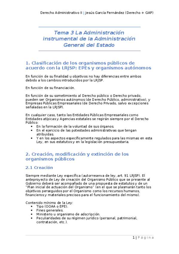 Miniatura del documento Tema 3 La Administración instrumental de la Administración General del Estado.docx