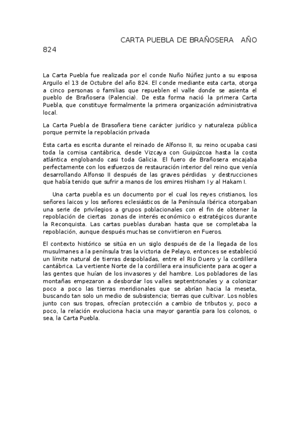 Miniatura del documento CARTA PUEBLA DE BRAÑOSERA   AÑO 824.docx