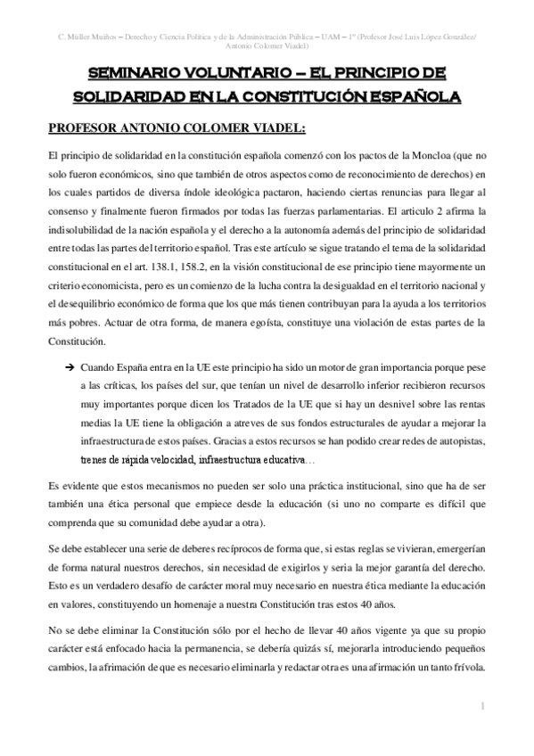 Miniatura del documento Seminario Voluntario I Derecho Constitucional - El principio de solidaridad en la Constitución Española.pdf