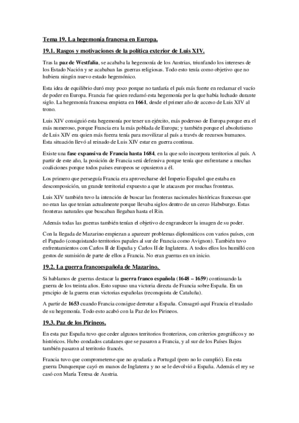 Miniatura del documento Tema 19. La hegemonía francesa en Europa.docx