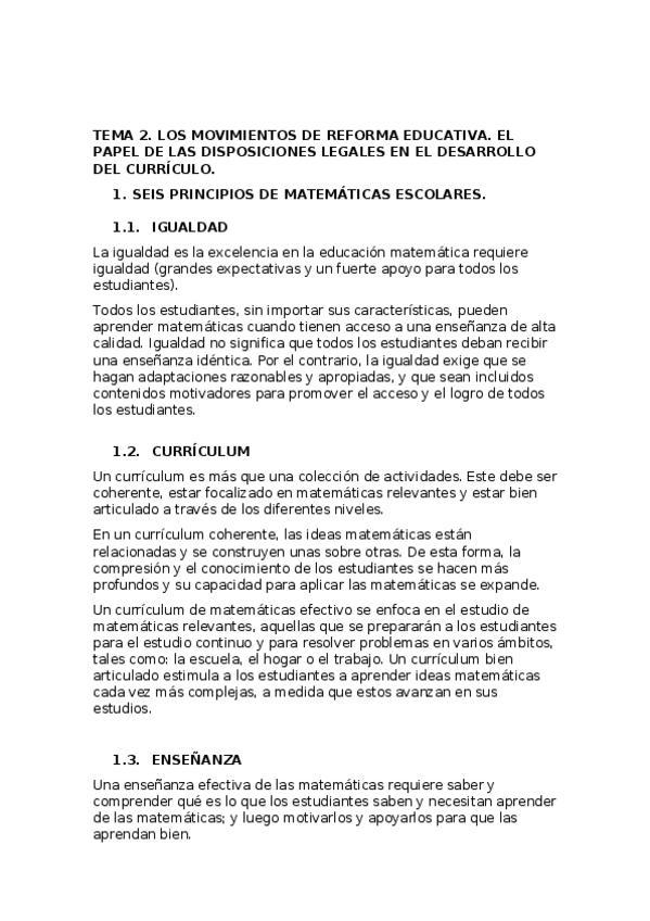 Miniatura del documento Tema 2. Los movimientos de reforma educativa. El papel de las disposiciones legales en el desarrollo del currículo..docx