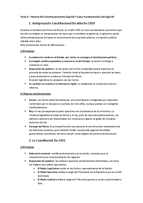 Miniatura del documento Tema 5 - Historia Del Constitucionalismo Español Y Leyes Fundamentales Del Siglo XX.pdf