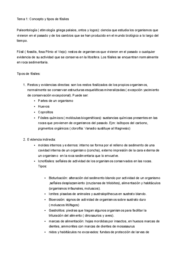 Miniatura del documento Tema 1 Concepto y tipos de fósiles.pdf