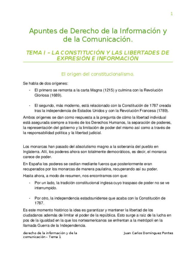 Miniatura del documento Apuntes de Derecho de la Información y  de la Comunicación - Tema 1.docx