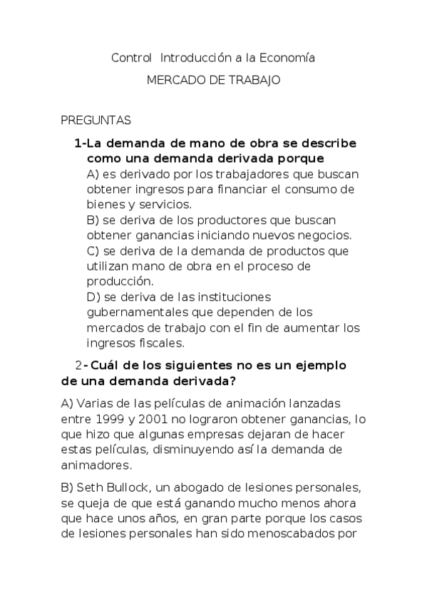 Miniatura del documento Control  Introducción a la Economía Mercado de Trabajo.docx