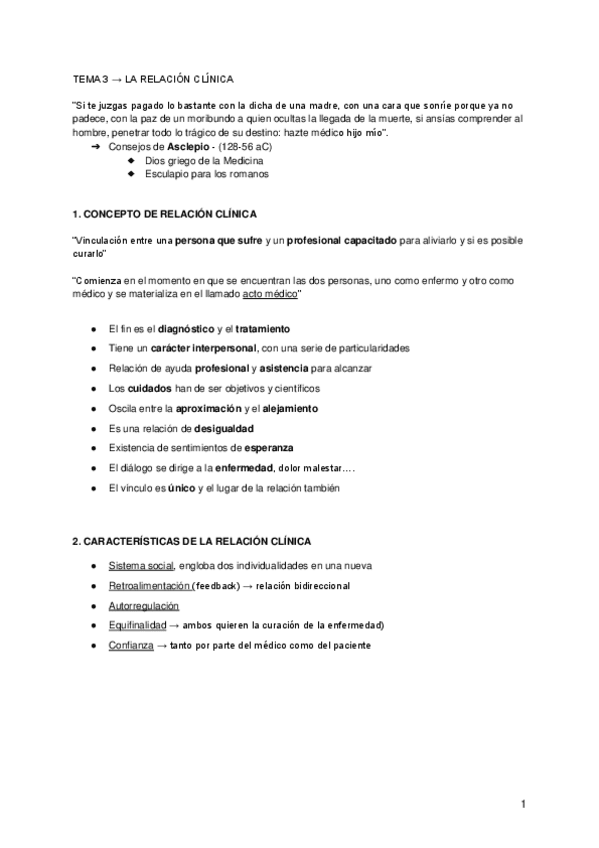 Miniatura del documento TEMA 3 → LA RELACIÓN CLÍNICA.pdf