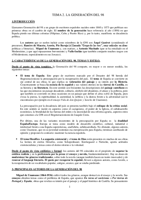 Miniatura del documento tema 2. Generación del 98 resumido.pdf