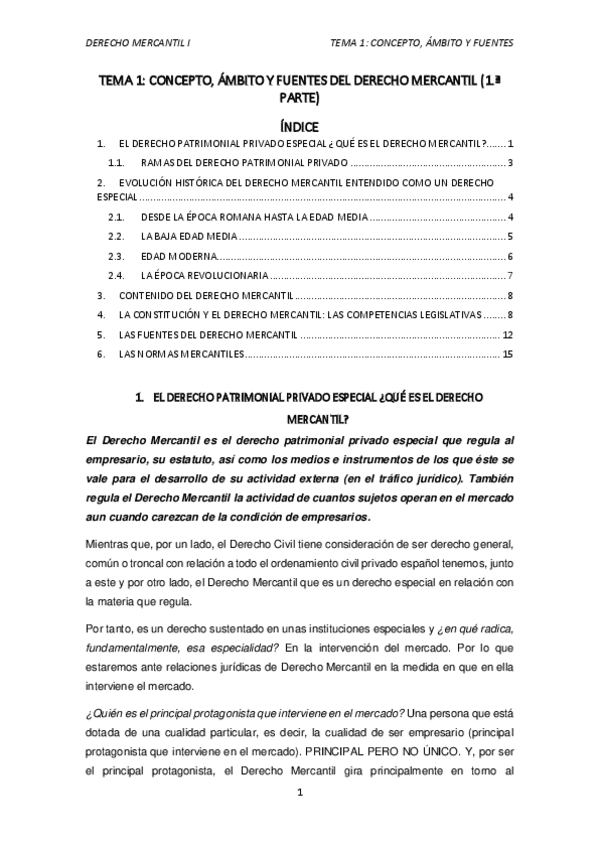 Miniatura del documento TEMA 1 (PRIMERA PARTE) CONCEPTO ÁMBITO Y FUENTES DEL DERECHO MERCANTIL.pdf