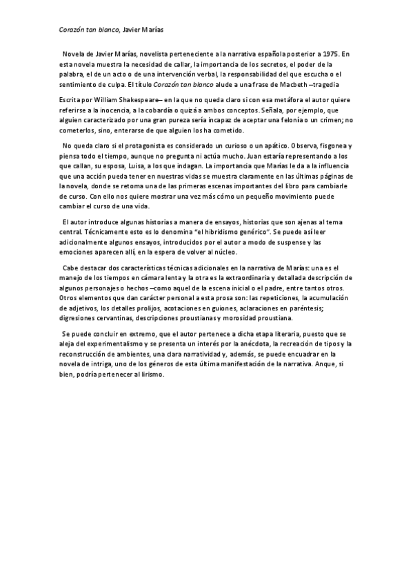 Miniatura del documento Corazón tan blanco- Valoración crítica.pdf