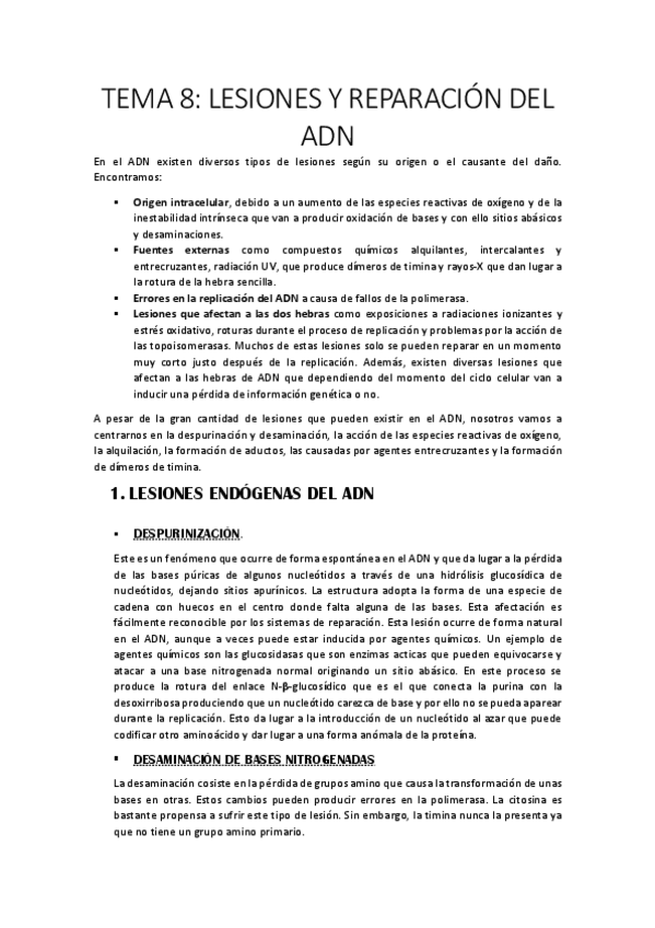 Miniatura del documento 8. LESIONES Y REPARACIÓN DEL ADN.pdf