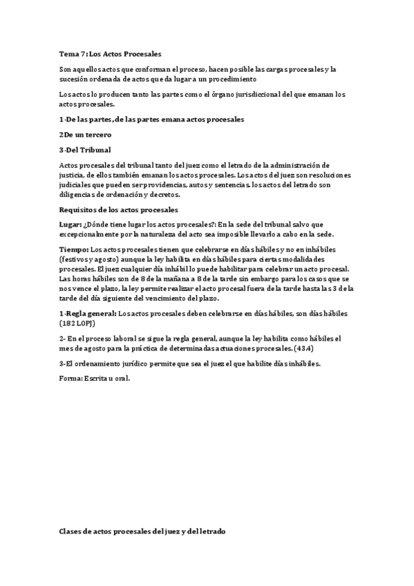 Miniatura del documento Tema 7 Los Actos Procesales.pdf