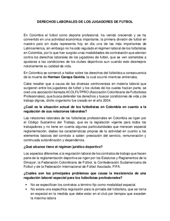 Miniatura del documento DERECHOS LABORALES DE LOS JUGADORES DE FUTBOL.pdf
