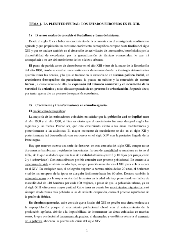 Miniatura del documento Tema 1. La plenitud feudal- los Estados europeos en el siglo XIII..docx