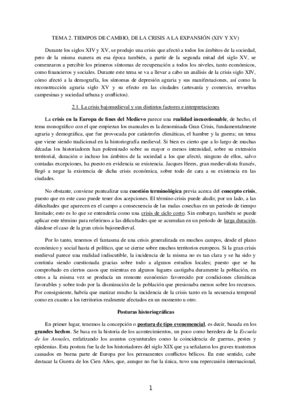 Miniatura del documento Tema 2. Tiempos de cambio- de la crisis a la expansión (XIV y XV).docx