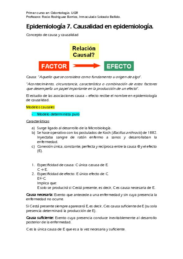 Miniatura del documento Epidemiología 7. Causalidad en Epidemiología..pdf