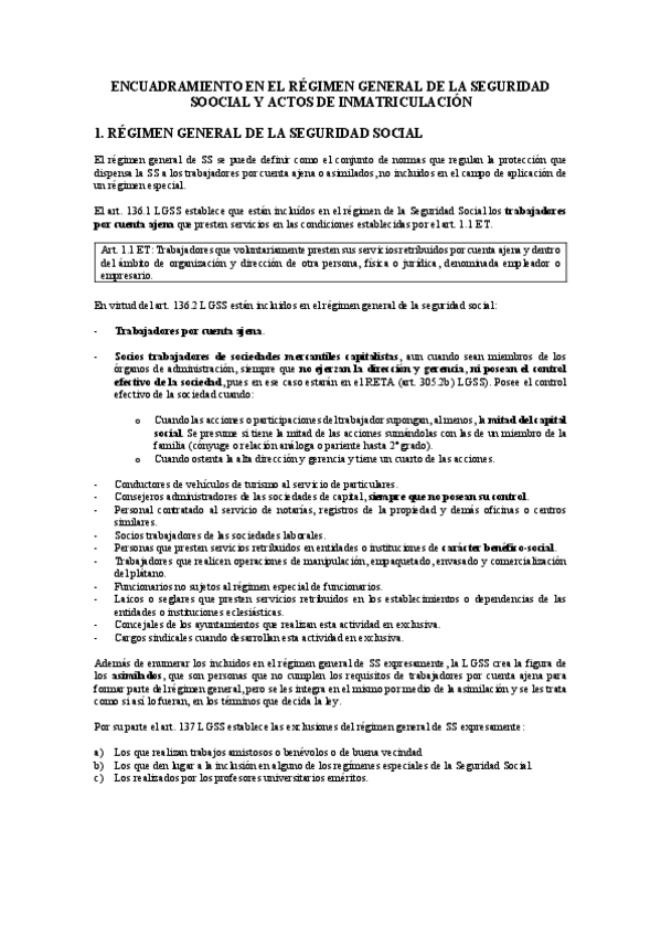 Miniatura del documento ENCUADRAMIENTO EN EL RÉGIMEN GENERAL DE LA SEGURIDAD SOOCIAL Y ACTOS DE INMATRICULACIÓN.pdf