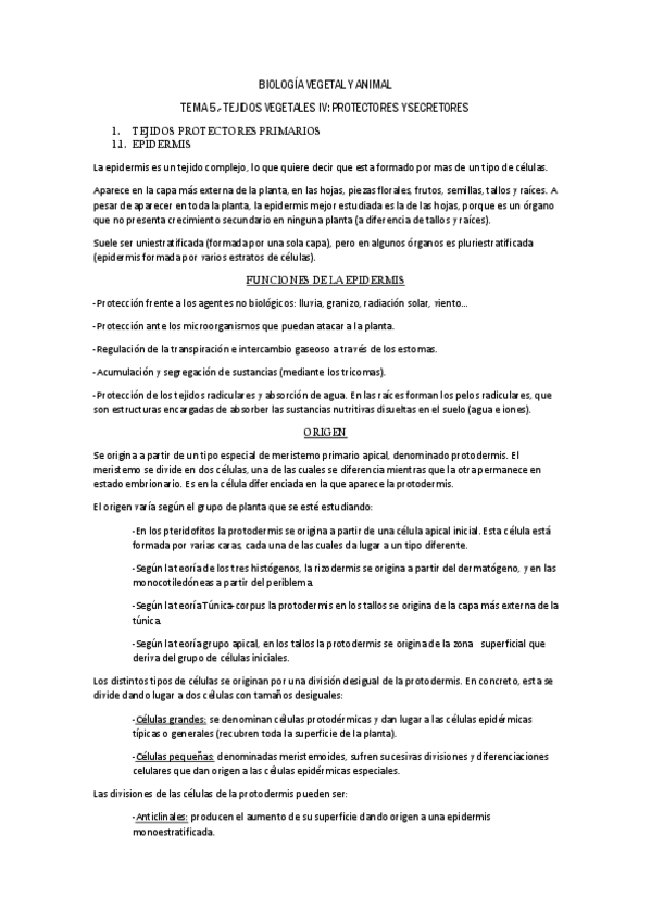 Miniatura del documento B. TEMA 5.- TEJIDOS VEGETALES IV. PROTECTORES Y SECRETORES.pdf