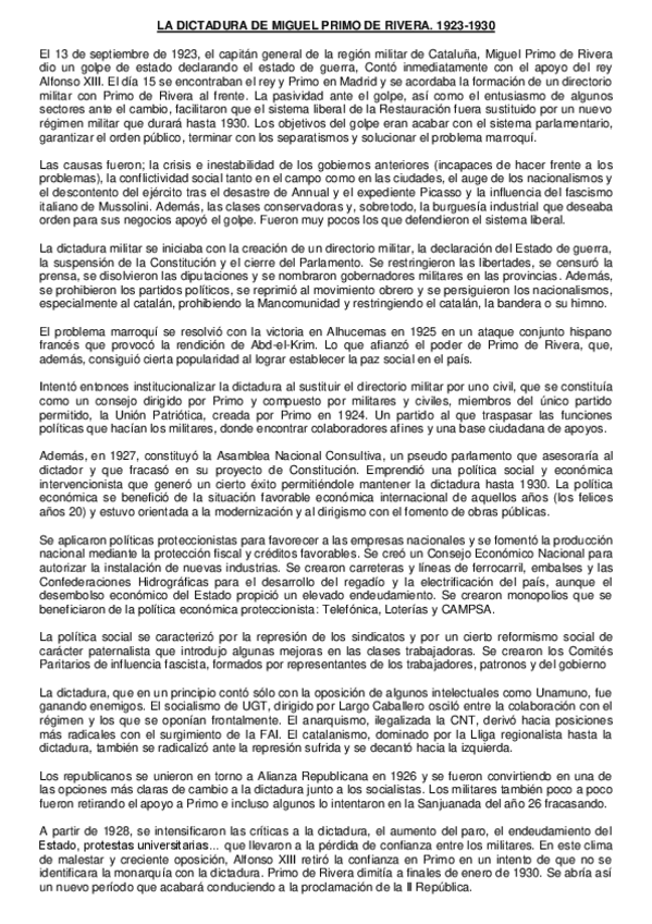 Miniatura del documento TEMA 6 - LA DICTADURA DE MIGUEL PRIMO DE RIVERA.pdf