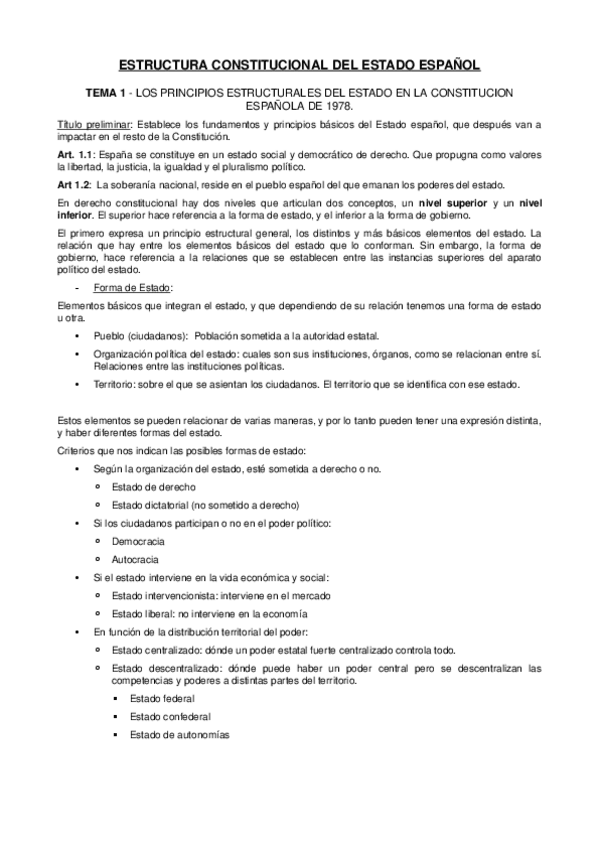 Miniatura del documento TEMA 1 - ESTRUCTURA CONSTITUCIONAL DEL ESTADO ESPAÑOL.doc