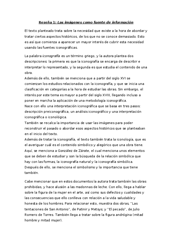Miniatura del documento Reseña 1 - Las imágenes como fuente de información.docx